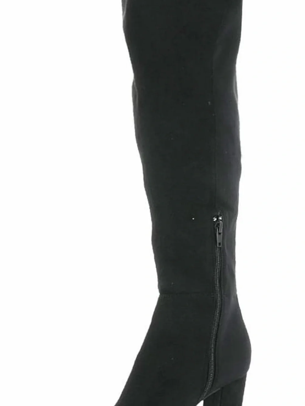 Black Over-the-Knee Block Heel Boot - Women's Fashion Knee Boot Size 6